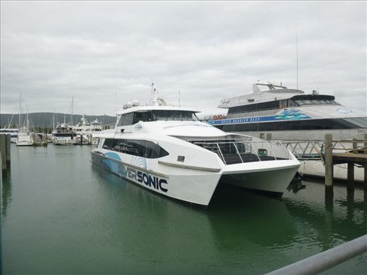Our boat to the outer reef