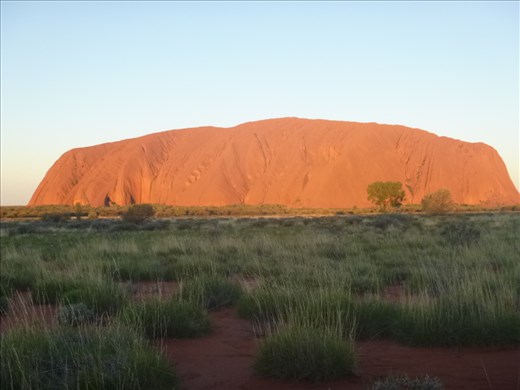 Sunset at Uluru from the sun side