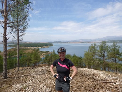 Top of the hill over lake