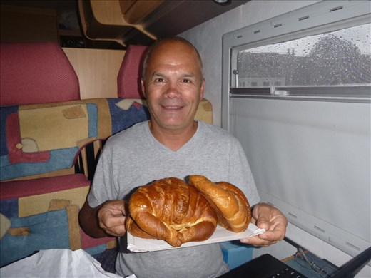 Do you think Mark is chuffed with the giant croissants??