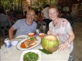 whole snapper in chilli sauce, prawn coconut curry and spinach with garlic: by dawnandmark, Views[324]