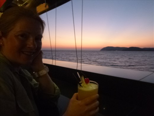 cheeky cocktail at sunset