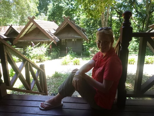 chilling on my porch showing my Orang Asli bangle