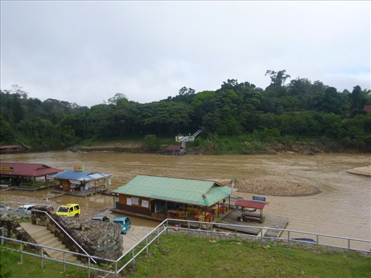 river crossing over to our hotel and national park