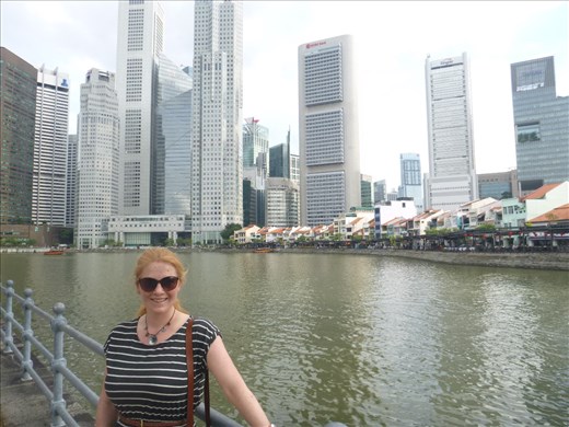 The old and the new buildings by the river