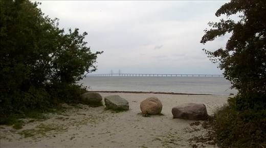 the view from our camper, Oresund Bridge