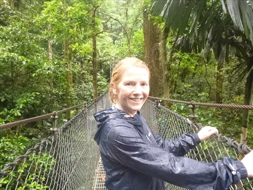 very wet at the hanging bridges