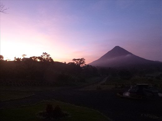 Goodbye arenal, sunrise on last morning