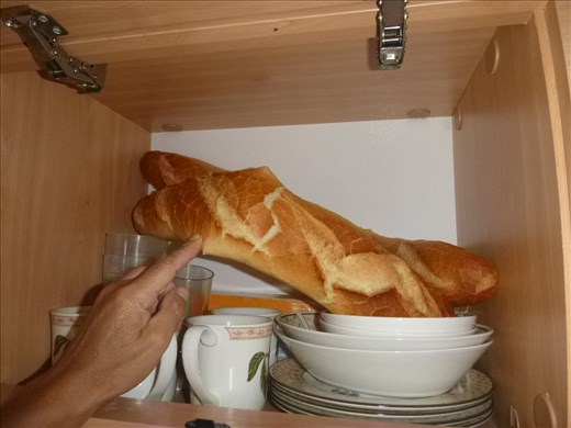 never ask a man to put the bread away!!!