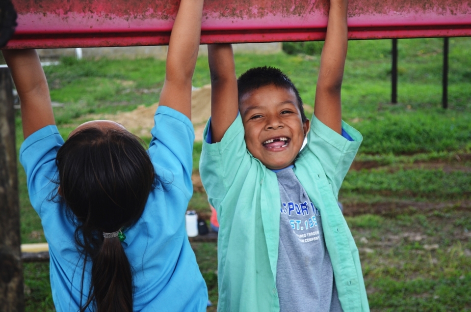 Myself and five other colleagues spent a large portion of the day helping build a water tank for a remote school out side of Jaguar Creek, Belize. Despite the harsh conditions of the poor remote country, a Belizean school boy is able to enjoy time on the playground know knowing that he will have a reliable source of clean water in the future. 