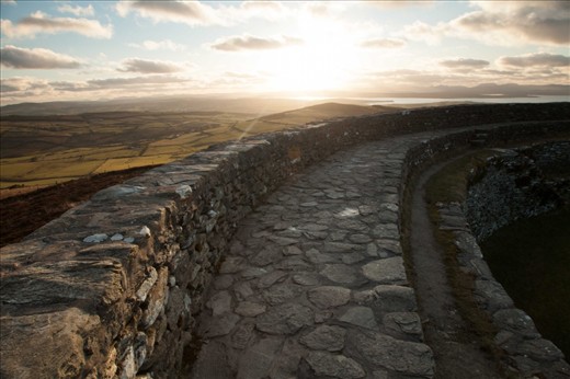 Watching the sunset from an old ring fort on the way home.