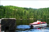 This picture has been taken from sony DSLR camera at lake in Schwarzwald freiburg.I had nothing in my mind before clicking the picture because I was lost in the beauty of the lake.The boat is just leaving for a trip.: by deeptaurian, Views[1022]