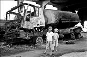 Two young libyan boys gaze upon the aftermath of destruction.: by dericocooper1, Views[364]