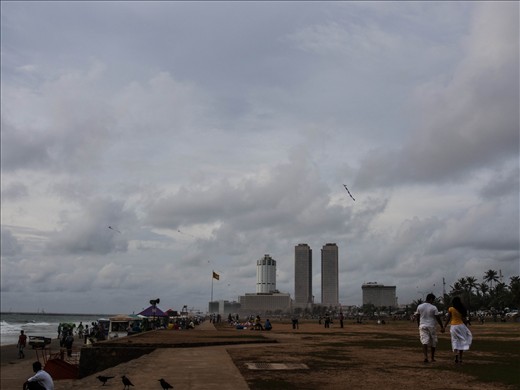 A regular breezy evening at the Colombo beach. Perfect for flying kites.