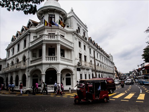 Busy Temple Square in Sacred City of Kandy.