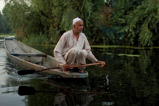 Boats seem an unlikely way to get around at the foot of the largest mountains in the world.