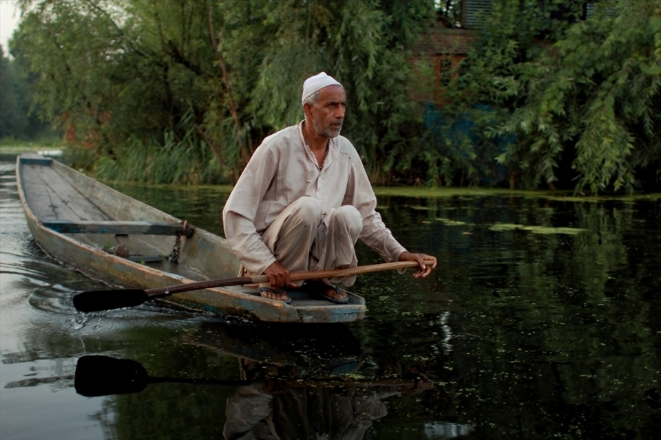 Boats seem an unlikely way to get around at the foot of the largest mountains in the world.