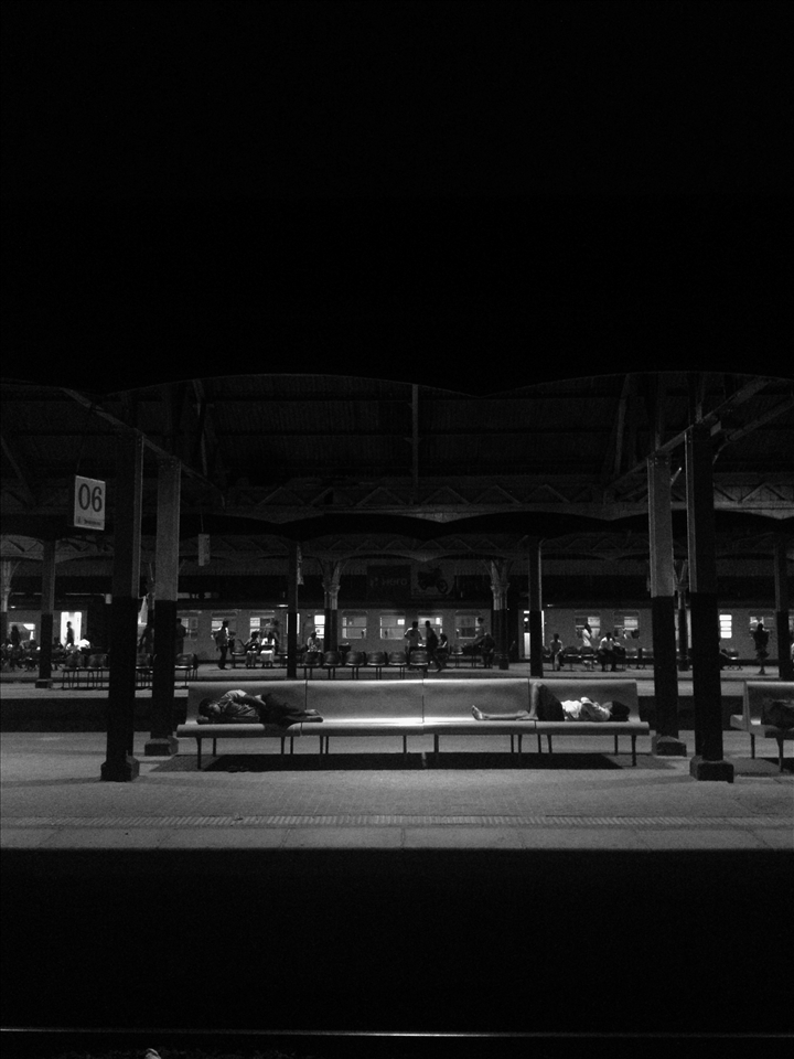 Fort Station, One who miss the last train would have to spend the night on the bench with another company until the morning comes and the first train arrived at the platform.