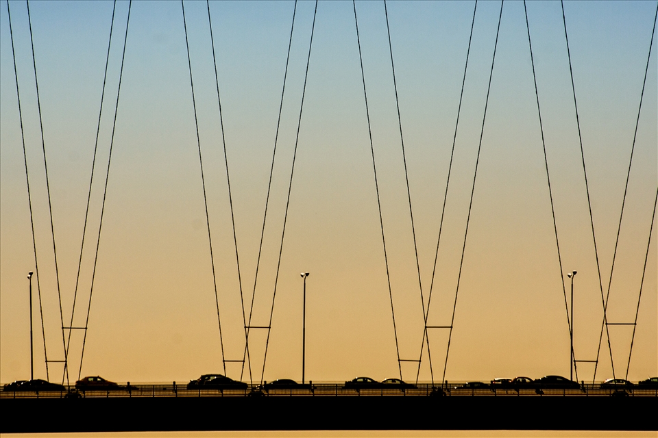 Busy day Over the Bosphorus (Istanbul)