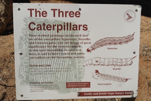 The Three Caterpillars Rock Art