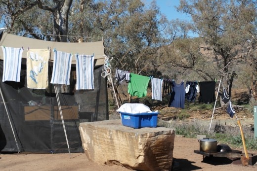 Trailer trash that's us on wash day...