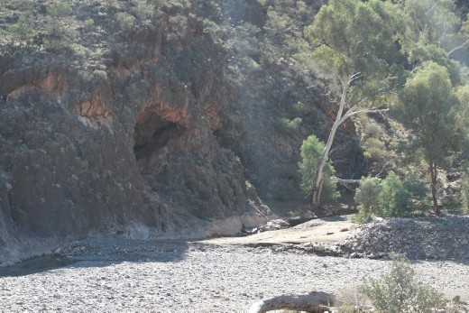 driving through the riverbed road.