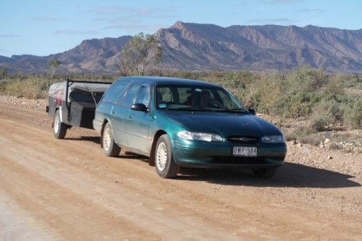 The Old car and Camper