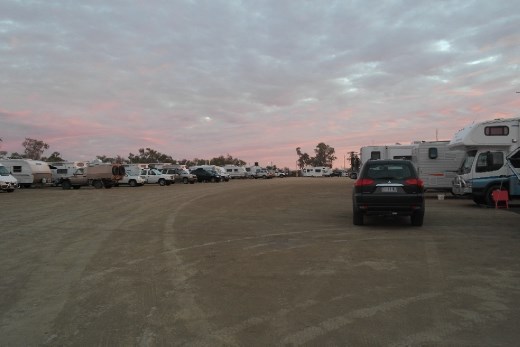 One very crowded camp site Longreach.
