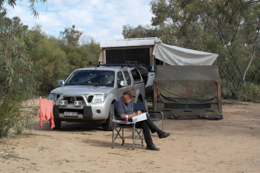 Attempting the crossword.