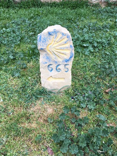 One of the many stone miles along the way.