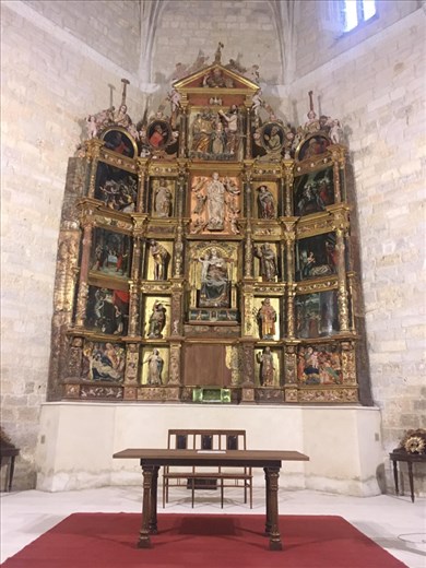 Inside the church.