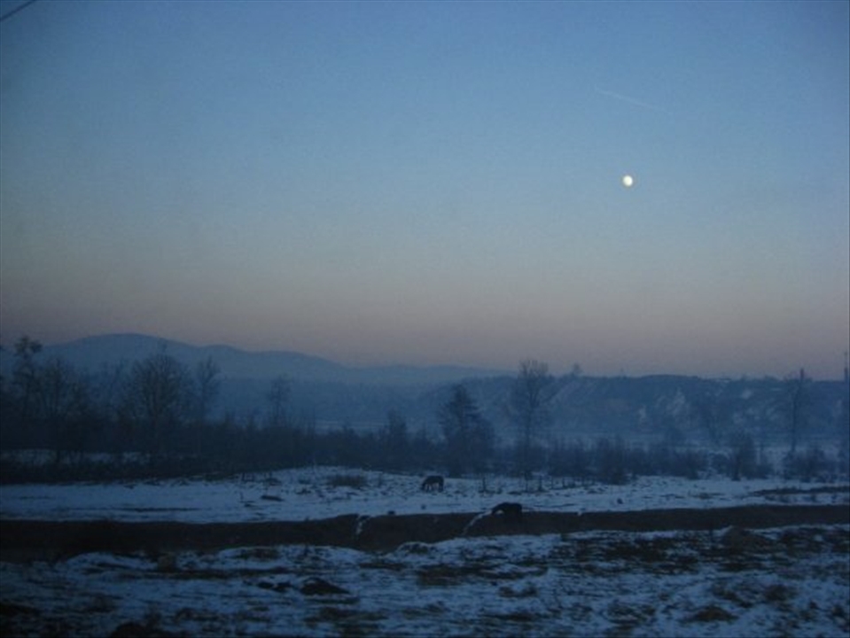 Moonrise after sunset