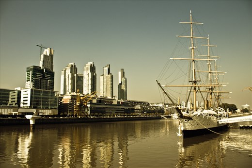 Puerto Madero, Buenos Aires. Has some really good steak restaurants.