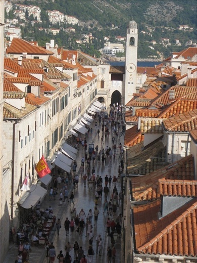 View of rooftops in old town