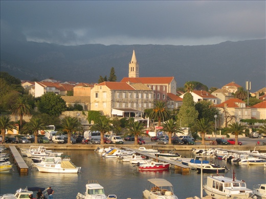 View of Orebic from ferry to Korcula
