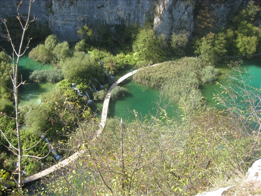View down to walking trail
