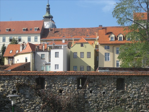 View of building in upper section of old town