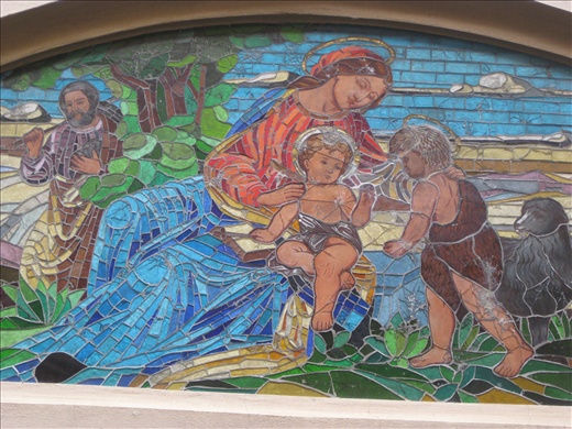 Stain glass window on St Marys Church