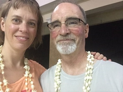 Aaron and Dina after receiving the Daoist blessing ceremony. 
