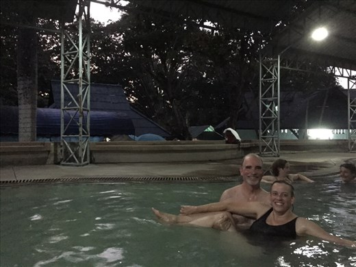 Aaron and Dina at San Kampaeng hot springs