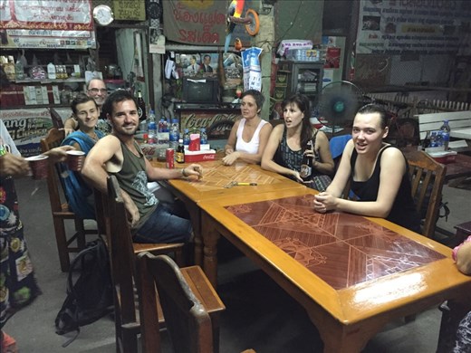 Attempting to get some dinner after a soak at the hot springs 