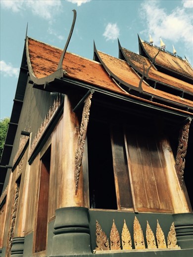 Detail of one of the main structures at the Black House. 