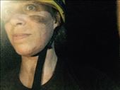 Dina sporting helmet, headlamp, and warrior-style face mud in Fossil Cave. : by dinagosse, Views[481]