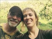 We survived Waterfall Cave!!  Aaron and Dina take a break in the jungle. : by dinagosse, Views[547]