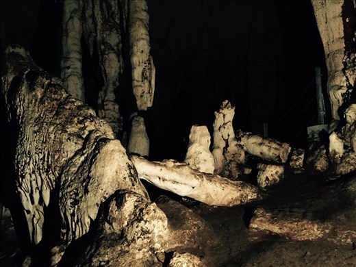 Cave formations in Tham Lod cave. Can you see the crocodile?  How about the anaconda??