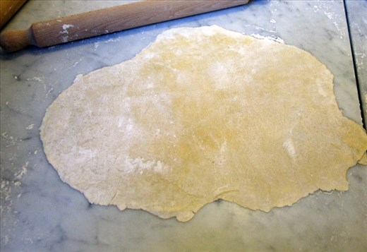 Rolling out fresh pasta