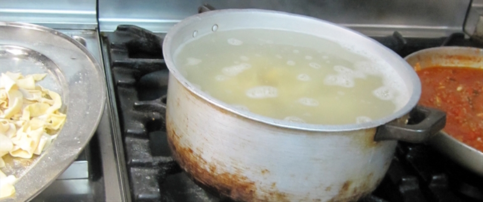 The final step - boiling the pasta