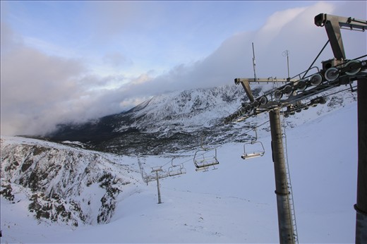 A beautiful scenery at Kasprowy Wierch mountain during winter.