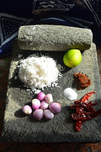 Ingredients for pol sambol