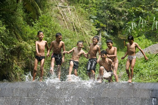 The happines of the children in the village sukabumi, Indonesia. the happines and joy showed up through their smiles.
